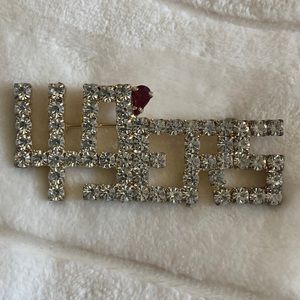 San Francisco 49ers rhinestone brooch